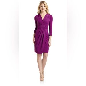BCBGMaxAzria Rich Purple Long Sleeve Dress